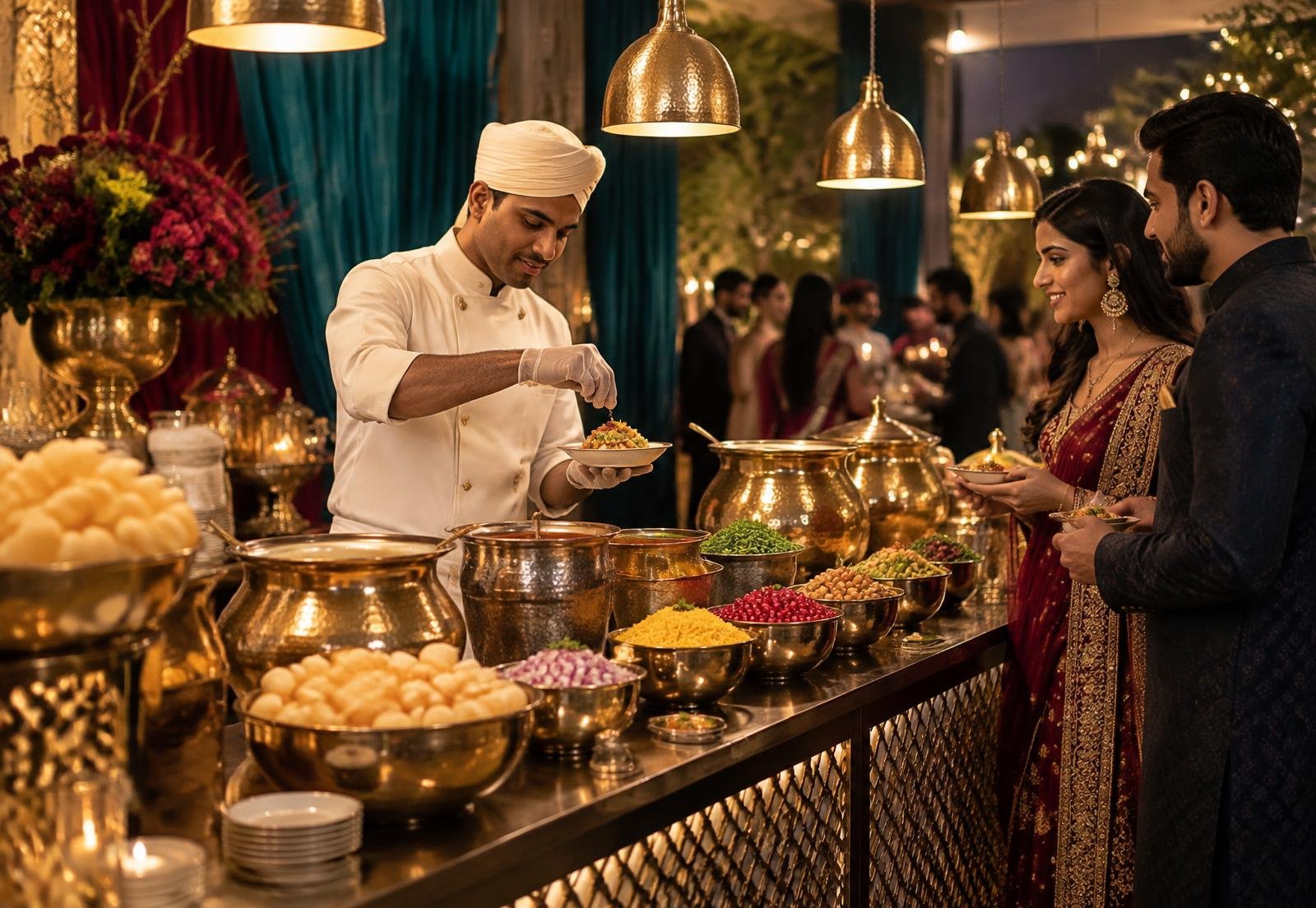 Chaat King live catering counter at an event