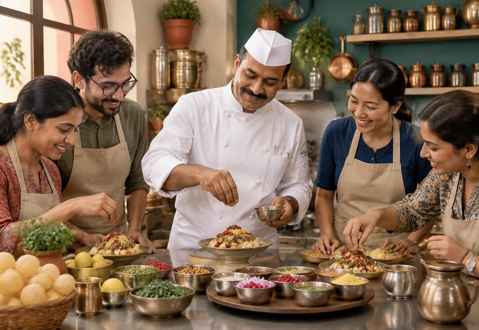 Hands-on chaat training at Chaat King India academy
